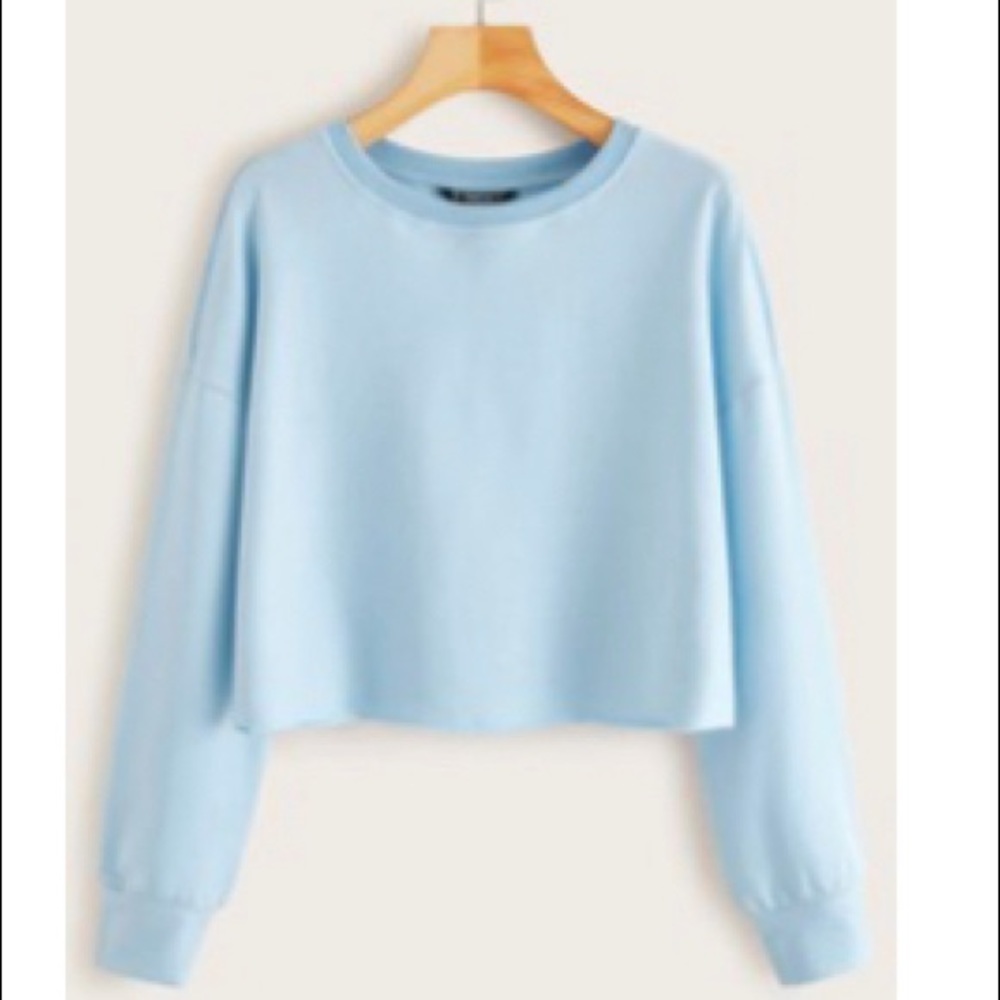 Blue Crop Sweater
